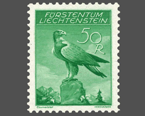 Adlermotiv / glatte Gummierung