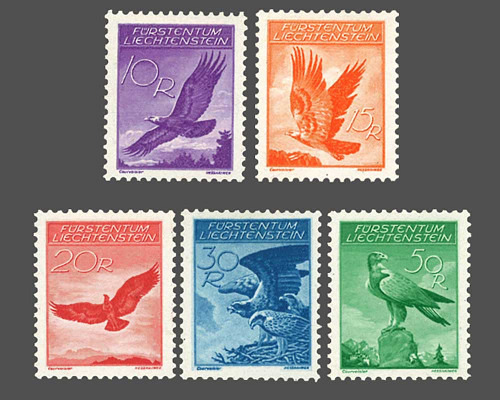 Adlermotiv / glatte Gummierung