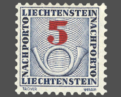 Ziffern mit Posthorn