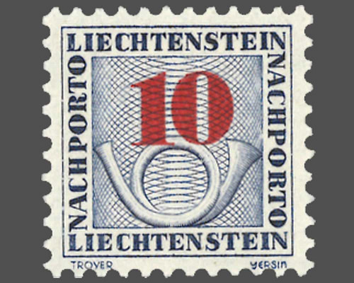 Ziffern mit Posthorn