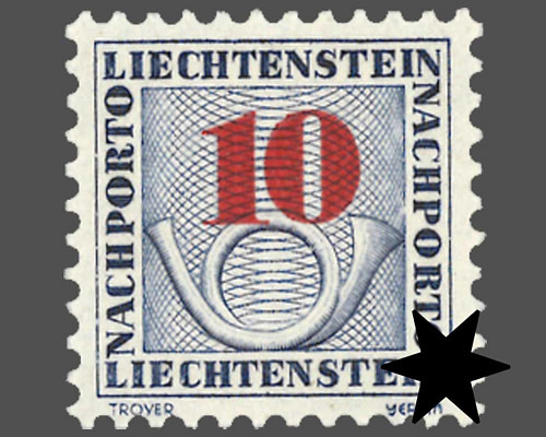 Ziffern mit Posthorn