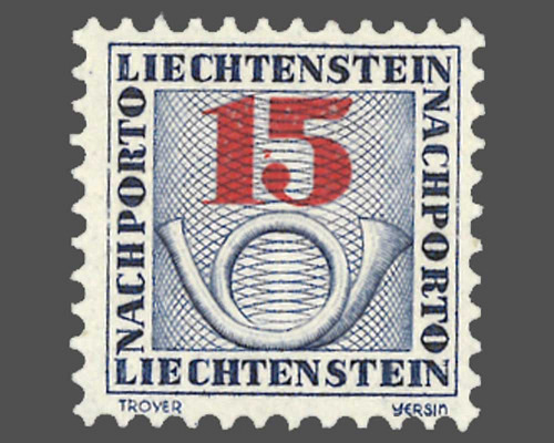 Ziffern mit Posthorn