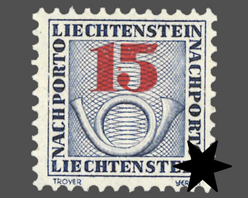 Ziffern mit Posthorn