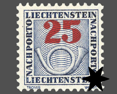 Ziffern mit Posthorn