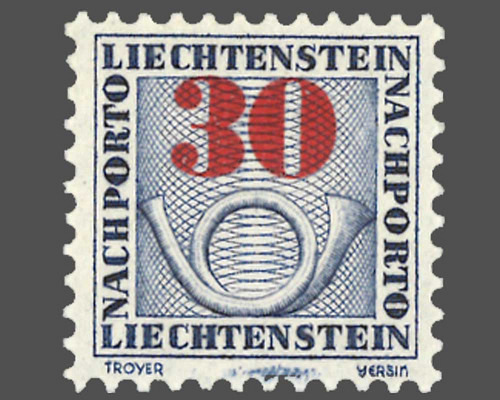 Ziffern mit Posthorn