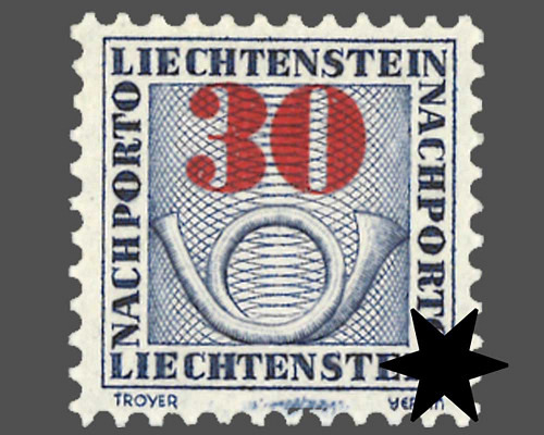 Ziffern mit Posthorn