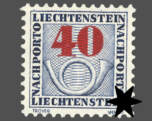 Ziffern mit Posthorn