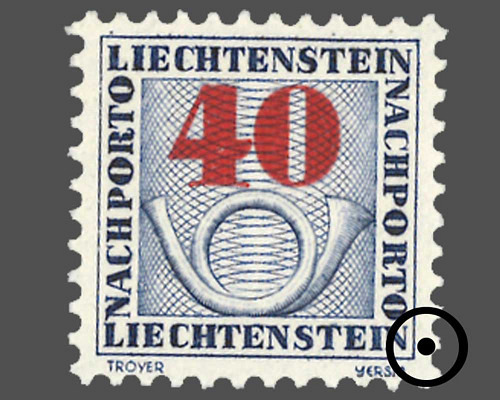 Ziffern mit Posthorn