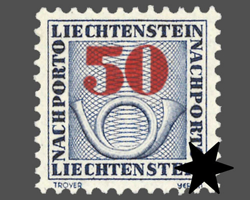 Ziffern mit Posthorn