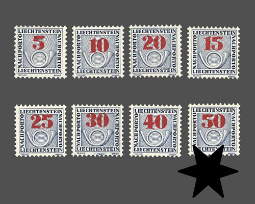 Ziffern mit Posthorn