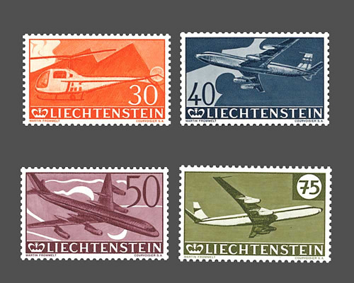 30 Jahre Flugpostmarken in Liechtenstein