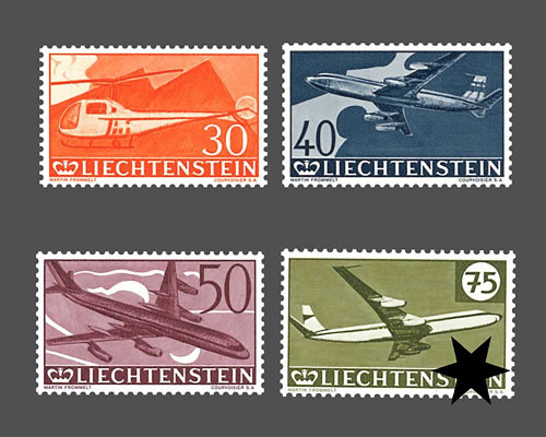 30 Jahre Flugpostmarken in Liechtenstein