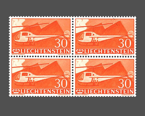 30 Jahre Flugpostmarken in Liechtenstein