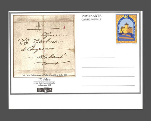 Postkarte: Burg Gutenberg