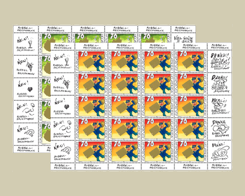 Timbres de voeux - Facteur