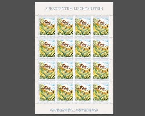 Schloss Vaduz in den vier Jahreszeiten -