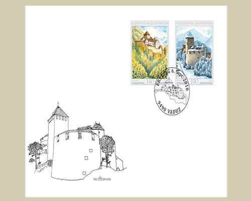 Schloss Vaduz in den vier Jahreszeiten -