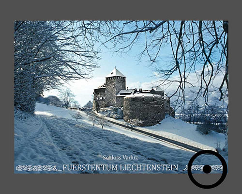Bildpostkarte: Schloss Vaduz in den vier