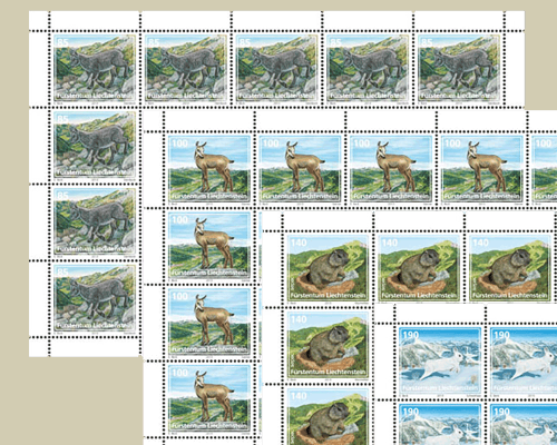 Jeunes animaux des Alpes - Timbres-poste