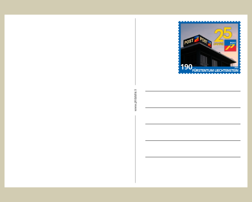 Bildpostkarte: 25 Jahre Post