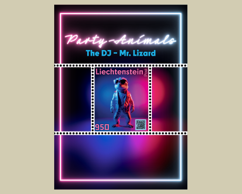 Kryptobriefmarke - Party-Animals