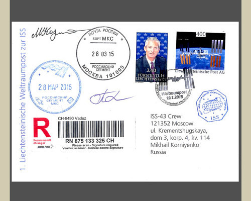 Special Cover - 1. Liechtenstein post to