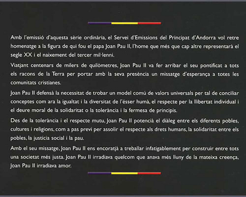 Andorra - In Memoriam Pope Johan Paul II