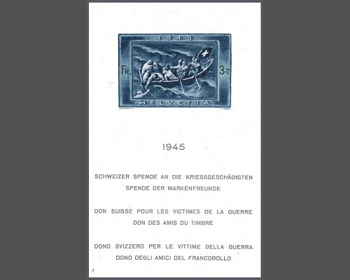 Schweizer Spende an die Kriegsgeschädigt