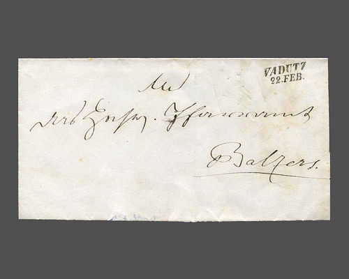 Faltbrief-Umschlag von 1867