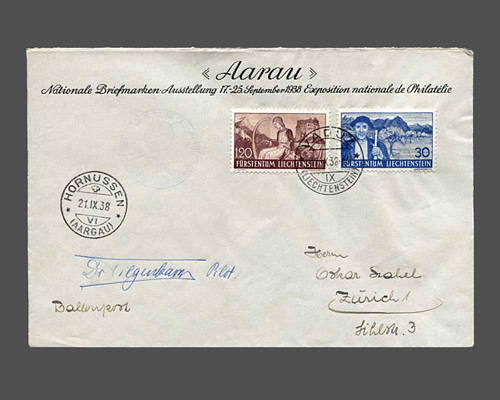 30 Rp. und 1.20 Fr. Freimarken 1937/38,