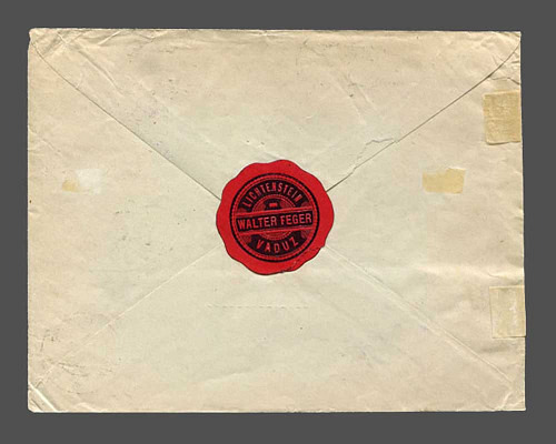 R-Brief nach Österreich mit 20 H, 25 H.,