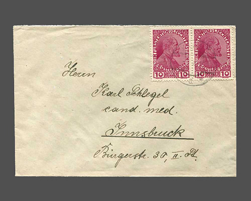 10 Heller im waagrechten Paar