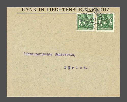 Mi.Nr. 63, 2 x 10 Rp., Landeswappen mit