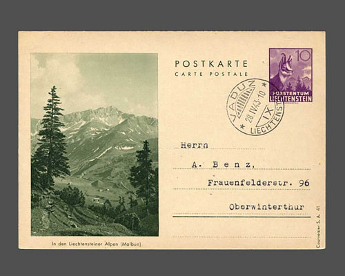 LBK Nr. Pk 23 a, 10 Rp. S.A.41 - Malbun,