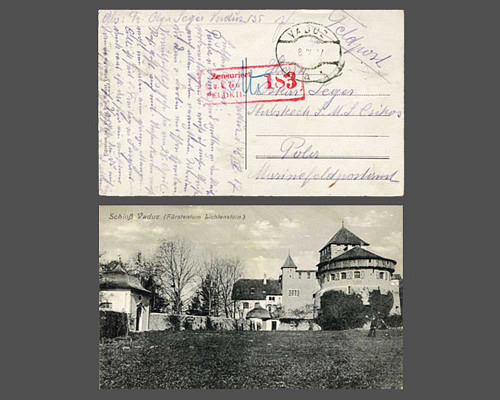 LBK Nr. 3, Ansichtskarte vom Schloss Vad